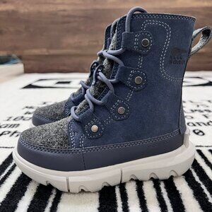 SOREL Kids' Explorer Waterproof Lace-Up Boot - India Ink Moonstone